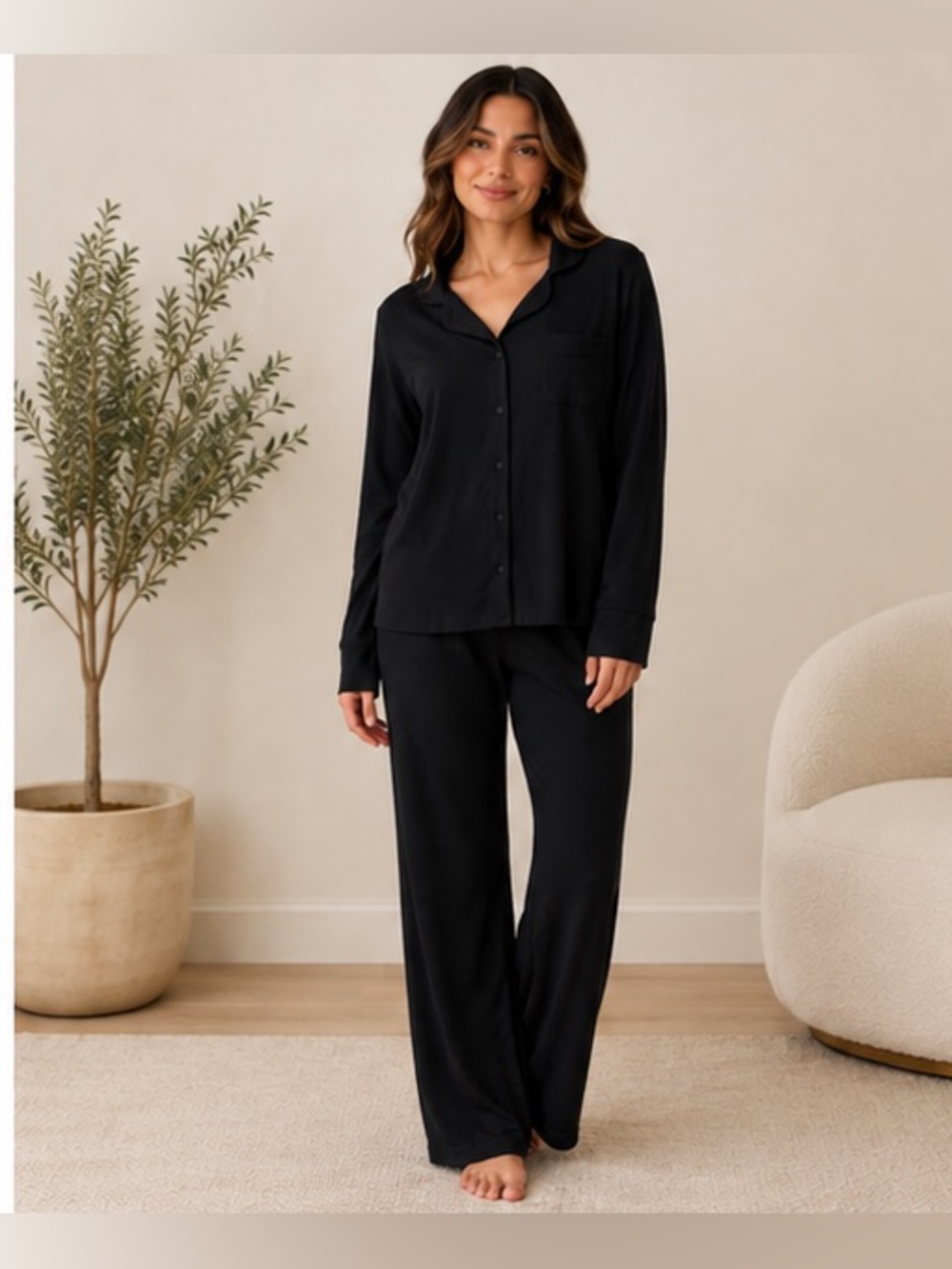 SKIMS Soft Lounge Sleep Set | Onyx